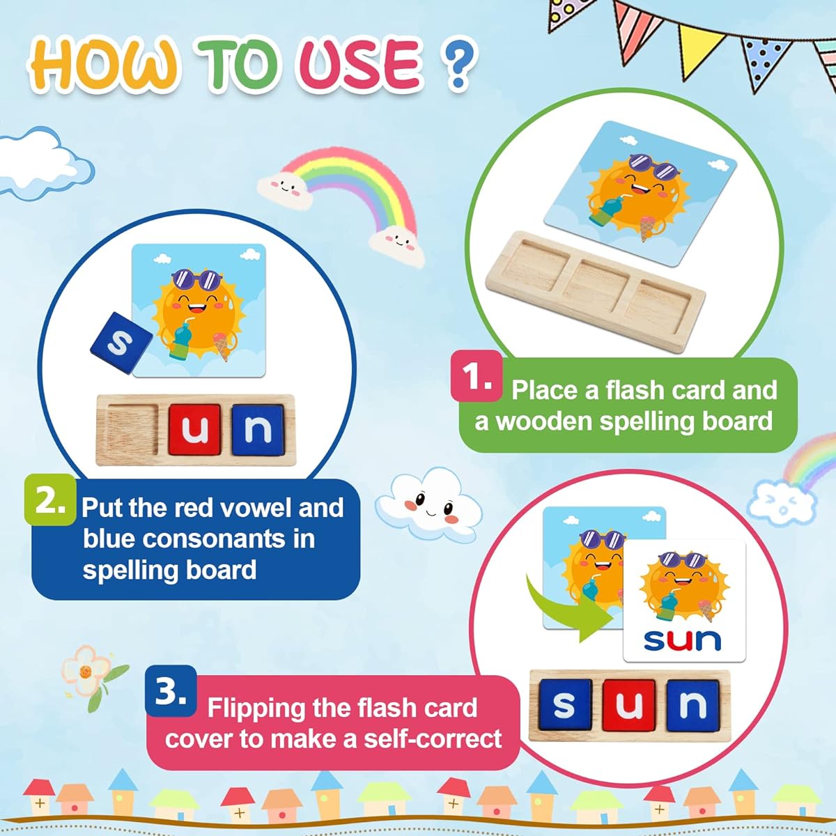 Wooden CVC Word Spelling Game