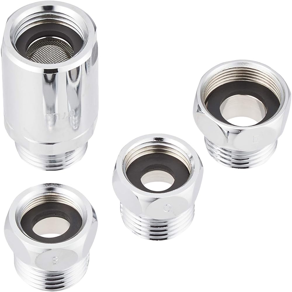 KVK water-saving e-shower nf shower head (plated, one-stop) with hose, pressure reducing valve, and attachment PZS315TS-2