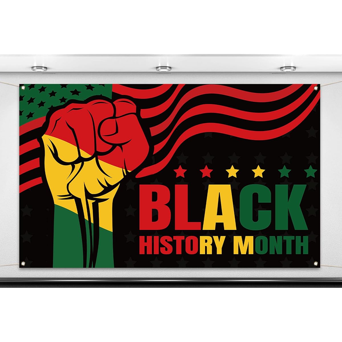 Nepnuser Black History Month Photo Booth Backdrop African American Afro February Festival Party Decorations for Indoor Outdoor Wall Decor - 5.9x3.6ft