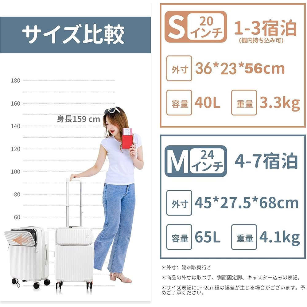 Spyplan Carry Case, Caster with Stopper, Suitcase, Carry-On Front, Cute, Multi-functional, Top Open Computer Case, Carrying Bag, Cup Holder Included, Trunk with Caster Lock, Zipper, Ultra Lightweight,