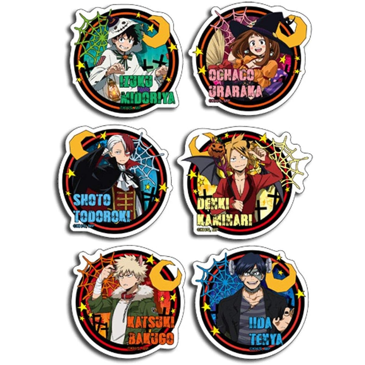 My Hero Academia Halloween Die Cut Sticker Set 3.5"