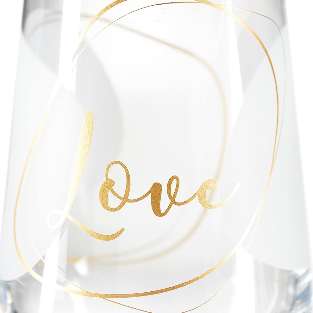 LEONARD Tumbler & Glass Straw Pair Special Gift Set 365ml "Love" 029184