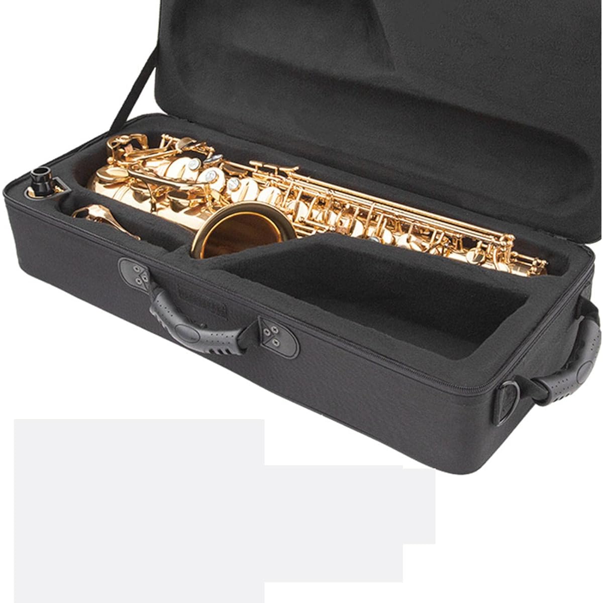 aternee Saxophone Case Adjustable Shoulder Strap Extra Pocket Backpack Durable Storage Bag Travel Carrying Case, for Tenor Saxophone
