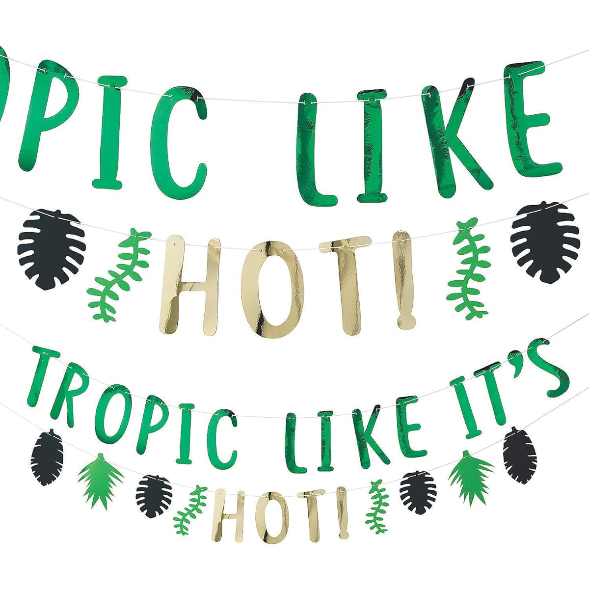 TROPIC LIKE IT'S HOT Banner - Party Decorations - 2 Piece