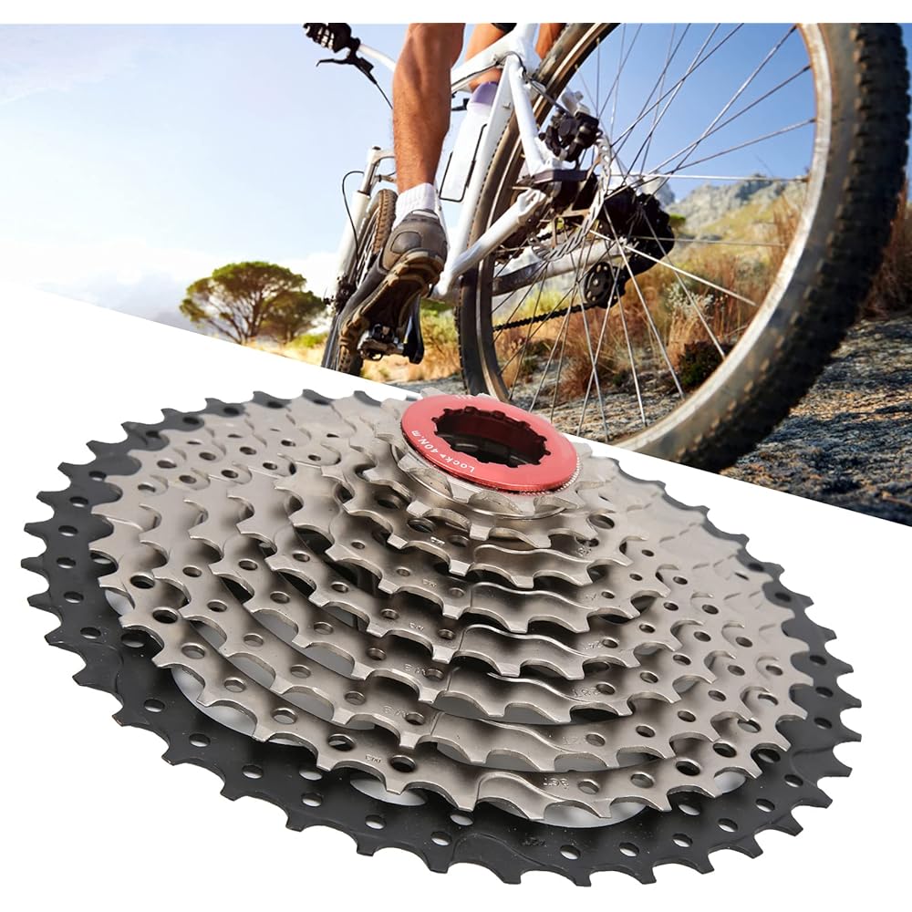 Bike 9 Speed Cassette Corrosion Resistant 11‑42T Mountain Bike Freewheel Cassette Sprocket Suitable for Mountain Bike Road Bike Durable Long Use