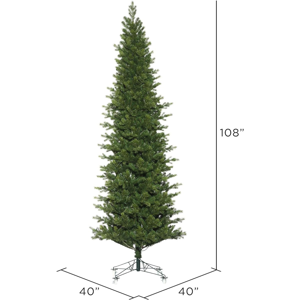 Vickerman 9' Eagle Frasier Fir Slim Artificial Christmas Tree No Lights Seasonal Indoor Home Decoration