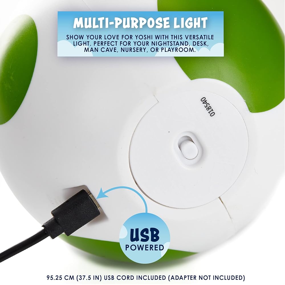 Paladone Yoshi Egg Light 8" x 7" Super Mario Gift and Room Decor Officially Licensed by Nintendo