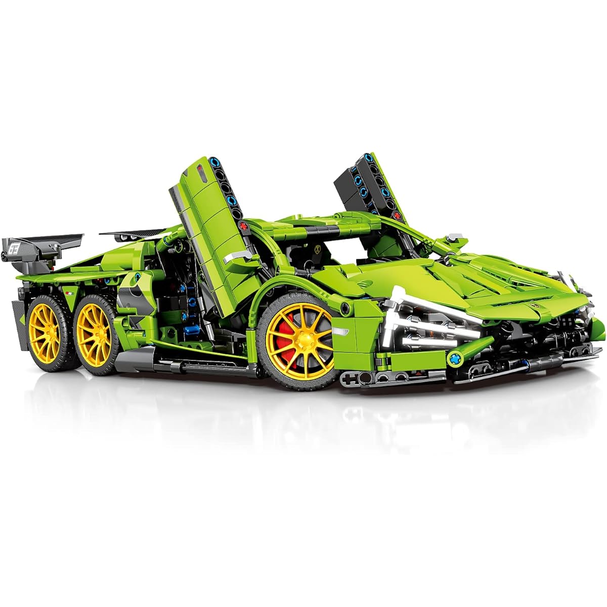 NEWRICE Super Sports Car Building Block Kit 1:14 Scale MOC Car Building Toy Collectible Race Car Model for Boys/Adults Ages 8+ (1475 Pieces)