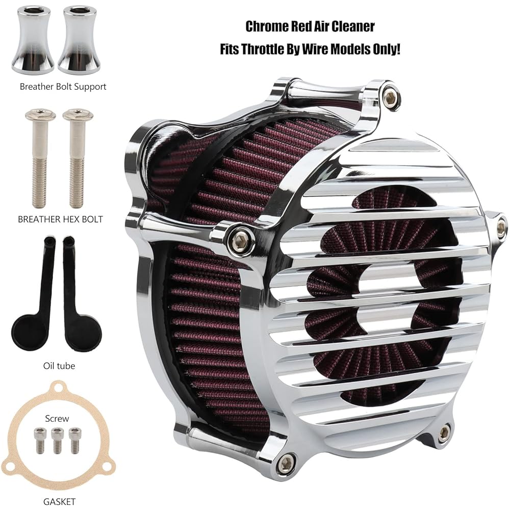 Air Cleaner Air Intake Filter Intake System Kit Harley 16-2017 Dyna FXDLS Softail 2008-2016 Touring Street Glide Road King Road Glide Electra Glide Trike