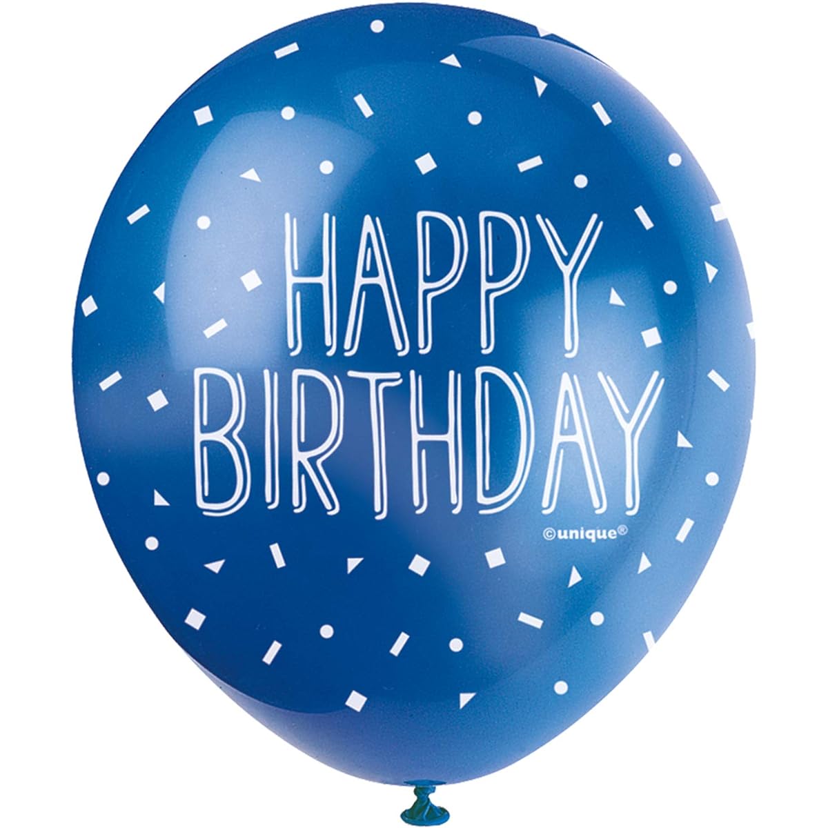 Unique Party 12" Latex Happy Birthday Balloons with Pearls (Pack of 5) (One Size) (May Vary)