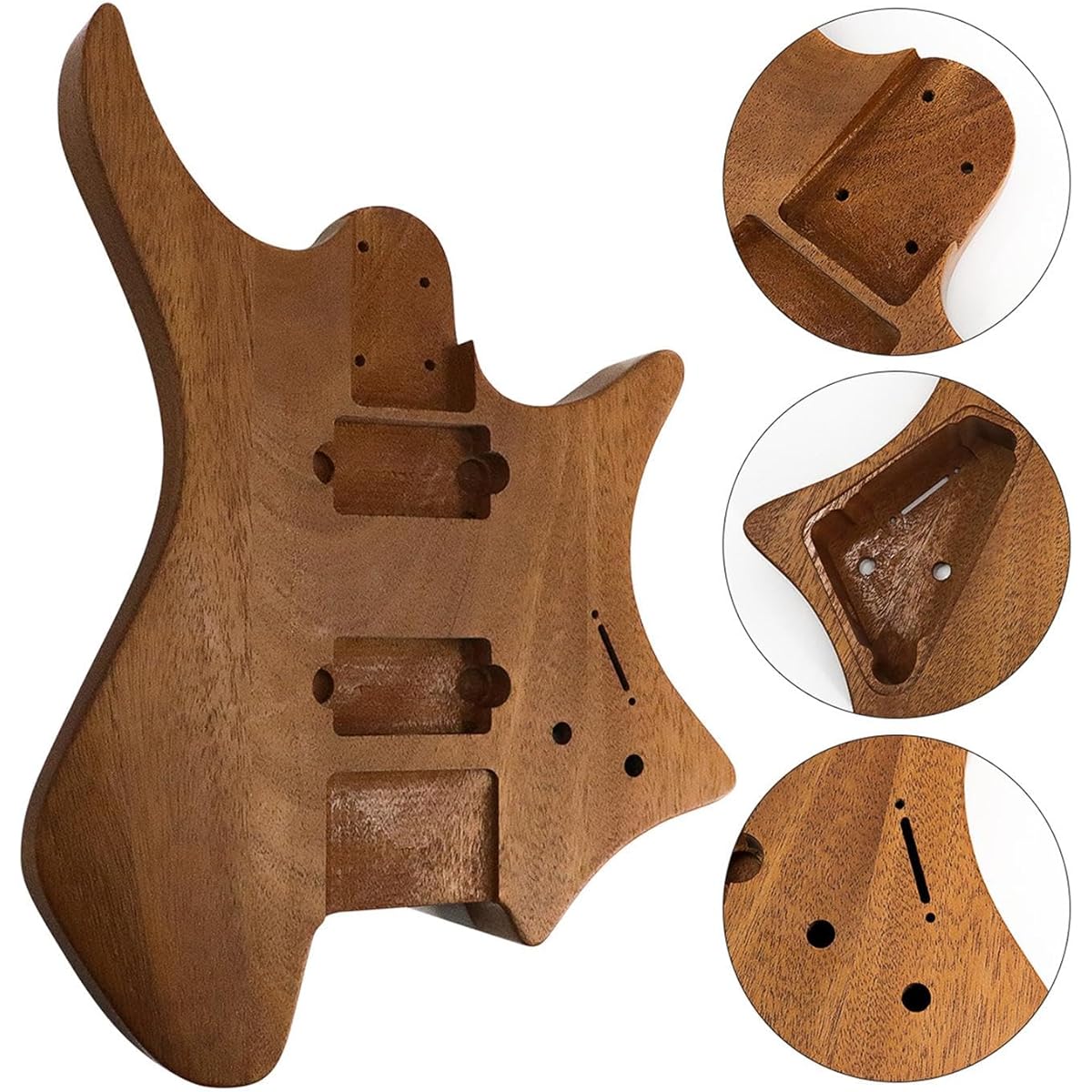 LOL-FUN Guitar Body Replacement, Guitar Barrel with Pickup Hole for Electric Guitar, Luthier DIY Craft Enthusiast Accessories