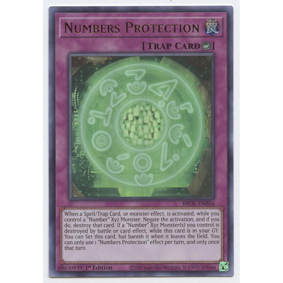 Numbers Protection - BROL-EN056 - Ultra Rare - 1st Edition.