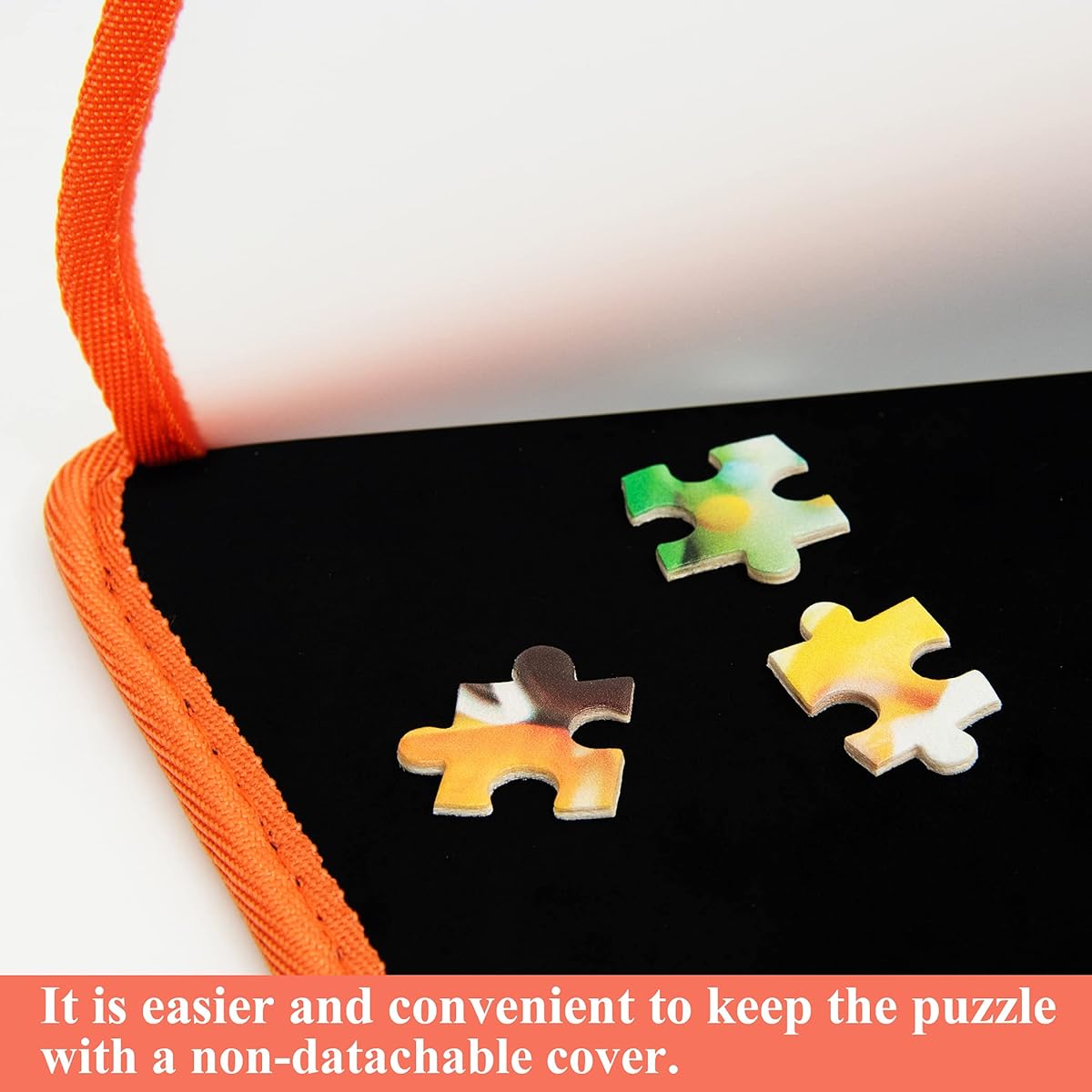 Becko US Jigsaw Puzzle Board with Dustproof Cover for up to 1000 Pieces, Portable Puzzle Mat for Puzzle Storage, Puzzle Saver, Non-Slip Surface (Black)