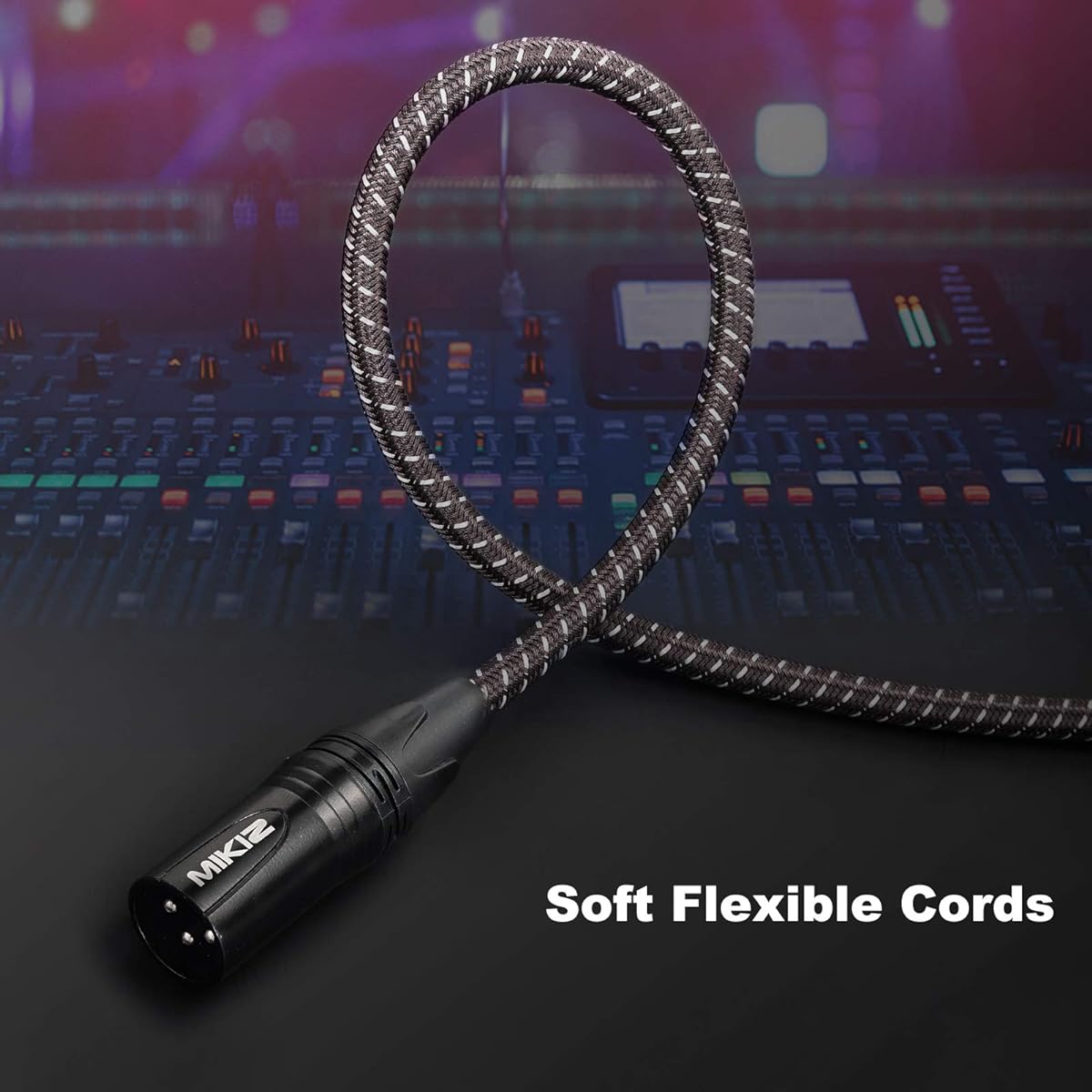 MIKIZ XLR Cable 35ft 6 Pack XLR Patch Cable Male to Female for XLR Audio Cable 35ft