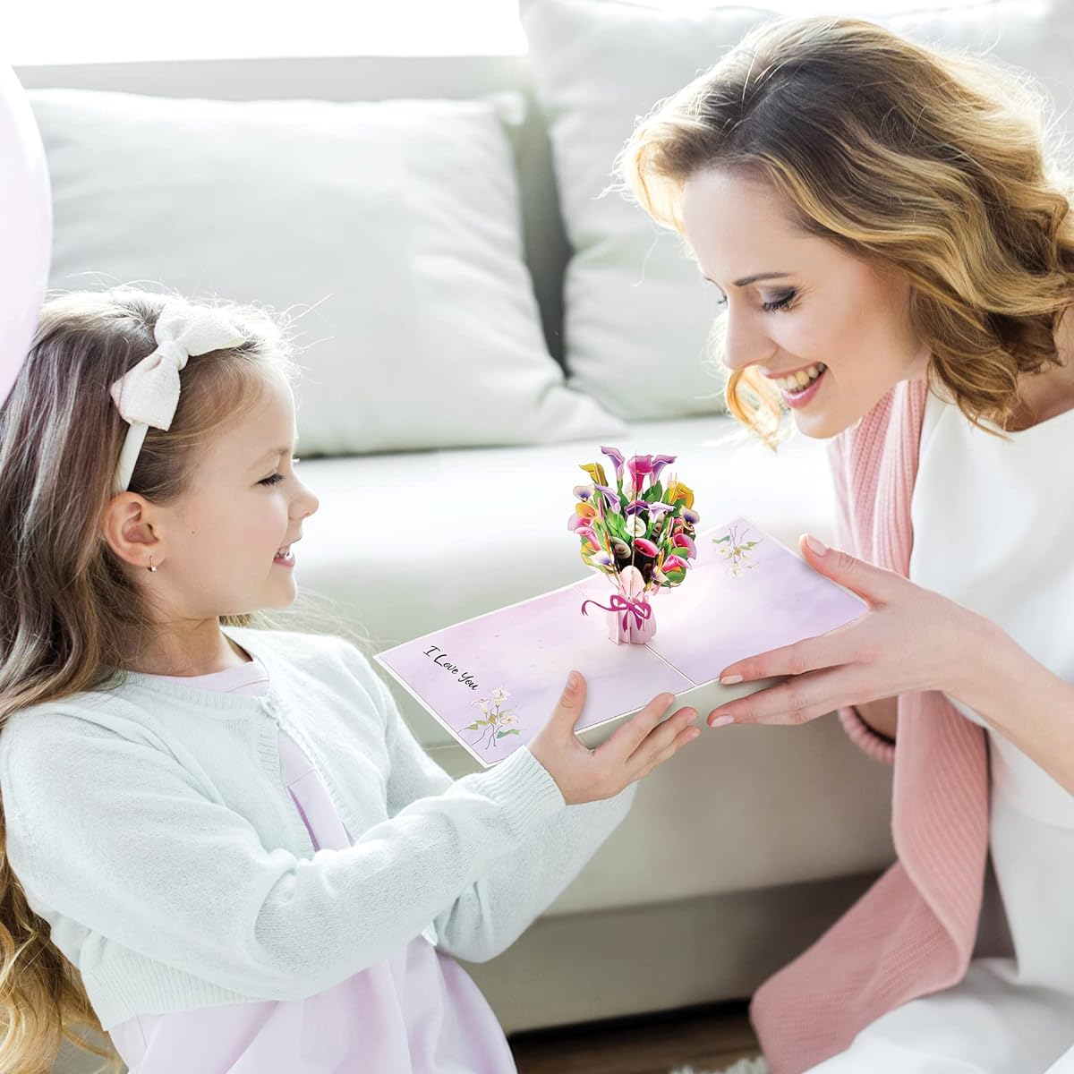 ioyounow Lamb Flower Pop-up Card