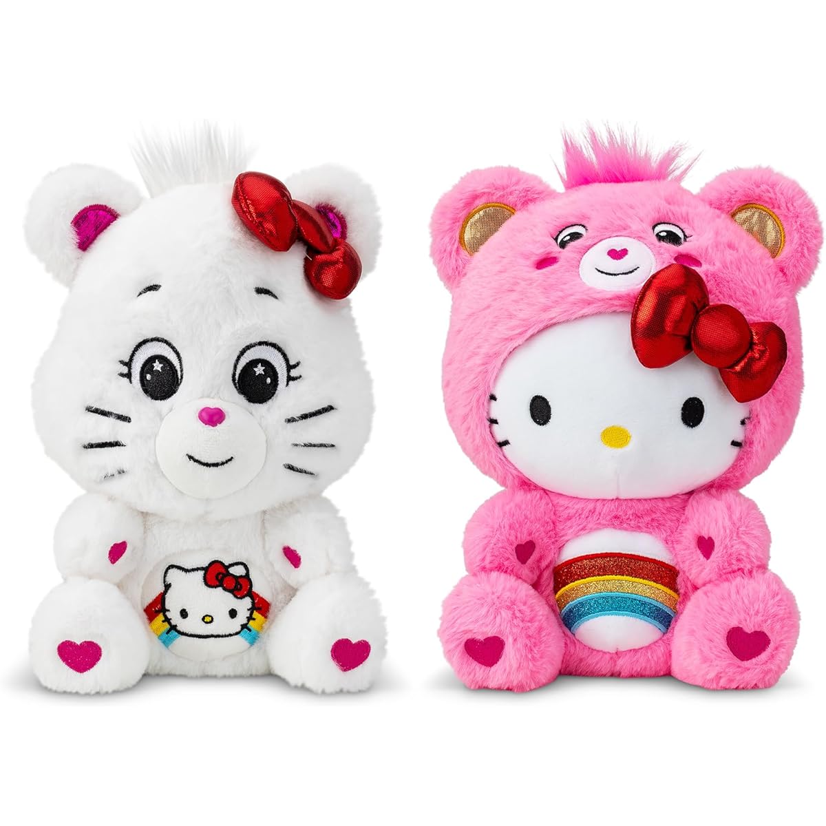Care Bear Hello Kitty and Cheer Bear Plush Toy 2 Pack