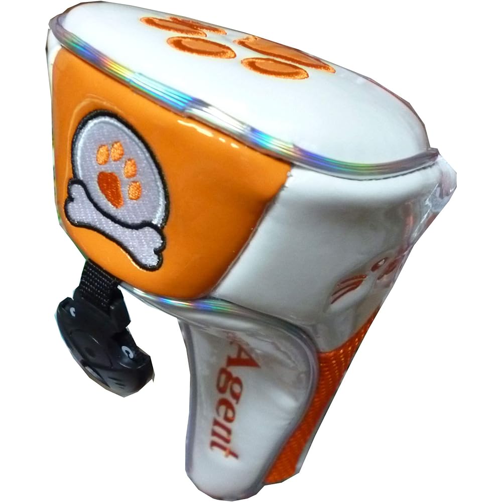 Golf Head Cover for Utility Paw Magnetic Type (White/Orange, for Utility)