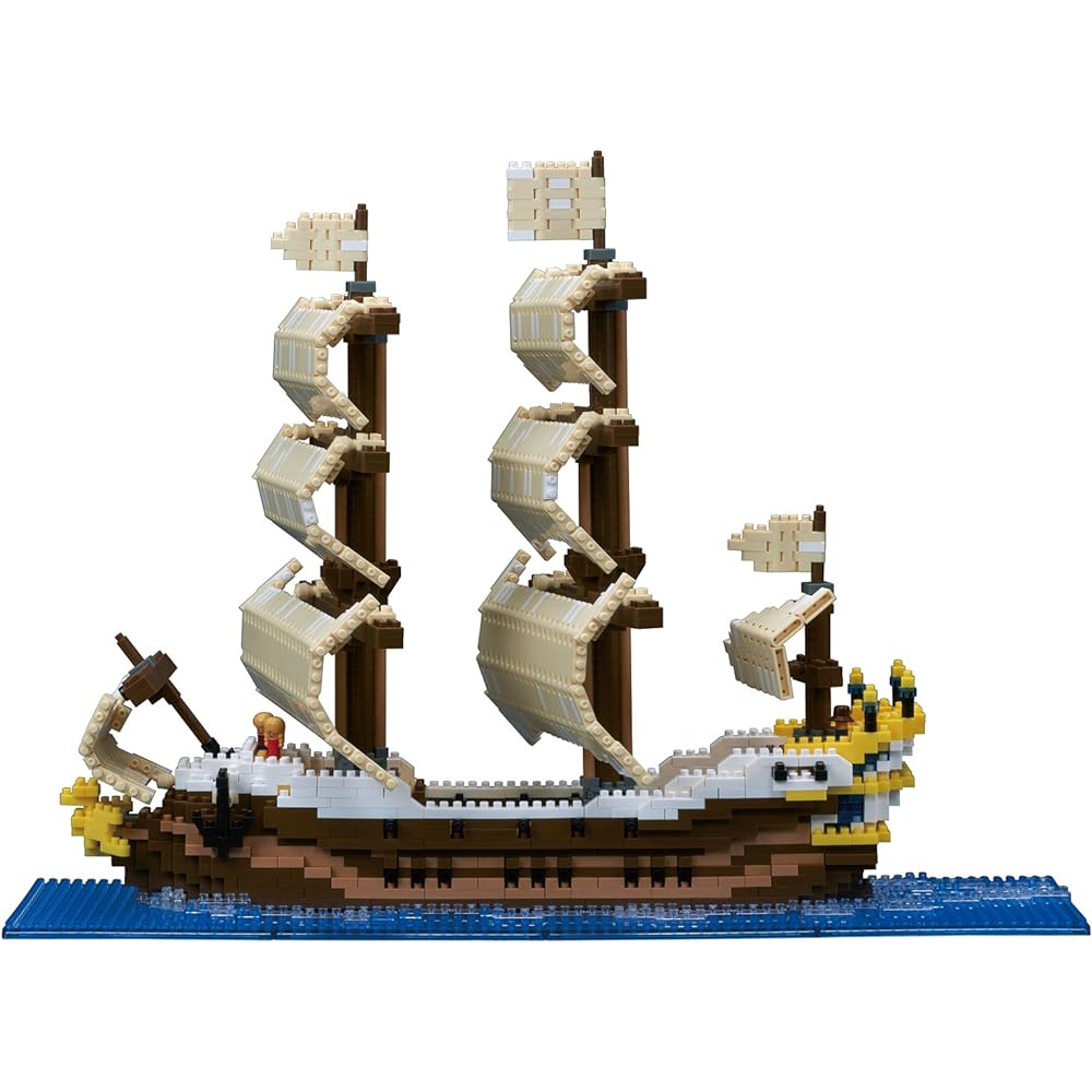 Nanoblock sailboat NB-030 with tweezers for nanoblock