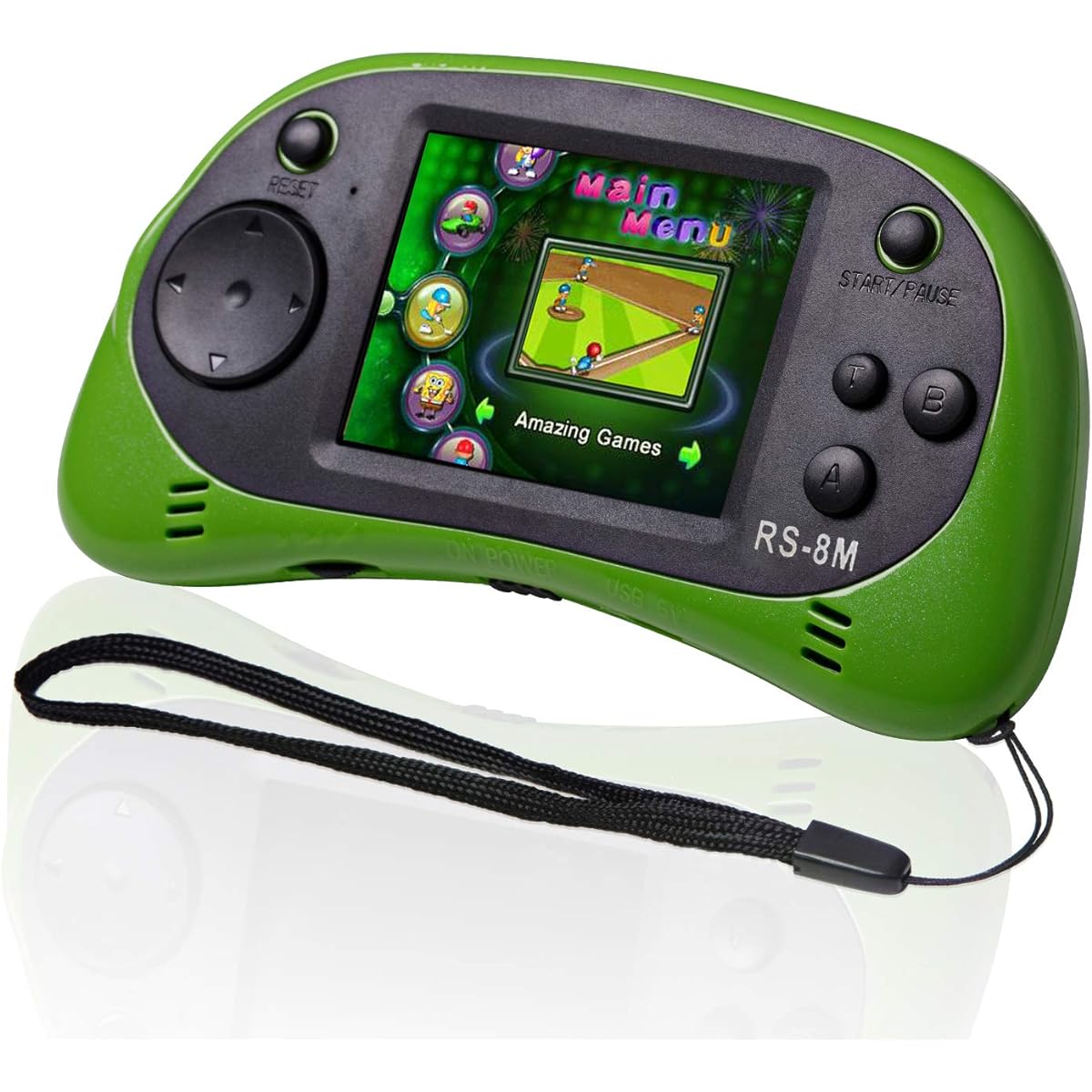 Kids Handheld Game Portable Video Game Player 200 Games 16 Bit 2.5 Inch Screen Mini Retro Electronic Game Console Best Gift for Kids (Green)