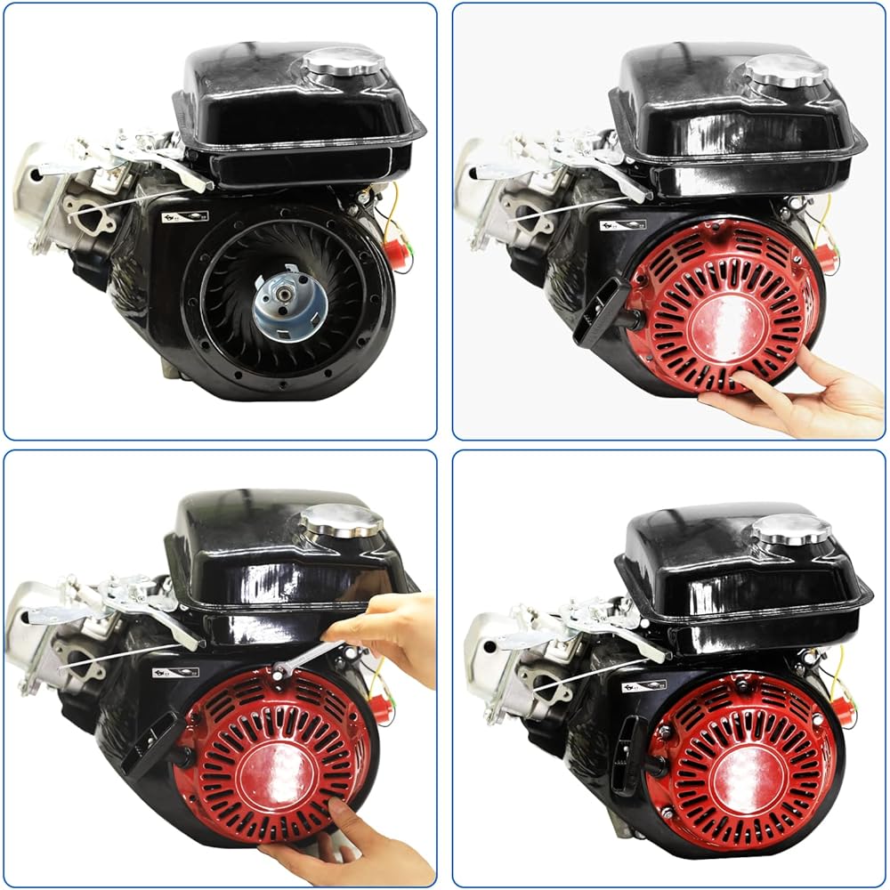 YOXUFA Recoil Pull Starter Predator 196cc 212cc 6.5hp Coleman CT200U CT200U-EX BT200X KT196 Baja MB200 Trailmaster Hammerhead Massimo Harbor Freight GX120 GX160 GX200 Mini Bike Go Kart Cart Engine