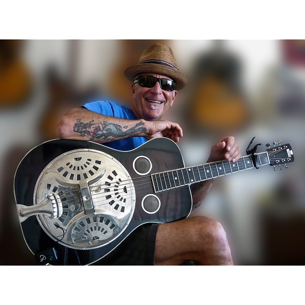 RESONATOR GUITAR PICKUP with FLEXIBLE MICRO-GOOSE NECK by Myers Pickup ~ See it in ACTION! Copy and paste: myerspickups.com Acoustic Guitar Acoustic Guitar (Parallel Import)