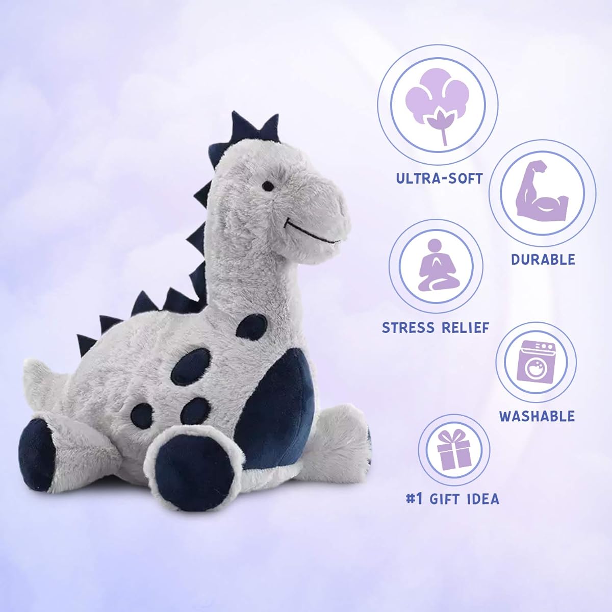 Plush Dinosaurs for Kids - Adorable Dinosaur Toys for Boys Girls Gifts for All Ages - Assortment of Soft, Squeezable, Cuddly Animals - Great Gifts for Kids - 4 Pack - 12 Inch