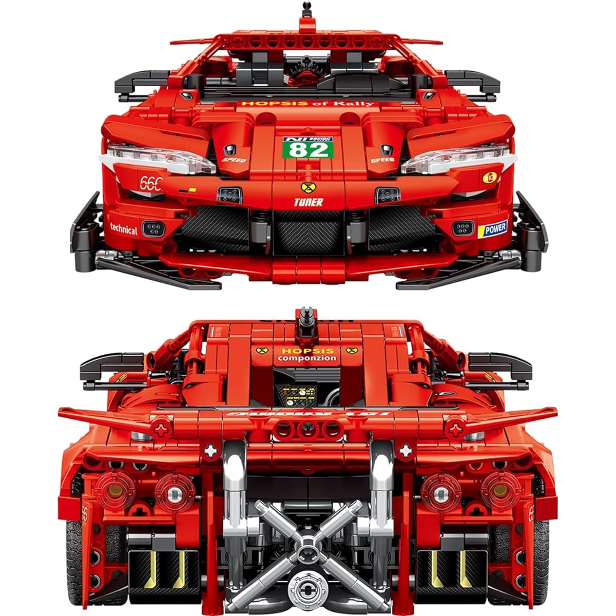 NEWRICE Super Sports Car Building Blocks Kit 1:14 Scale MOC Car Building Toy Collector Race Car Model for Boys/Adults Ages 12+ (1374 Pieces)