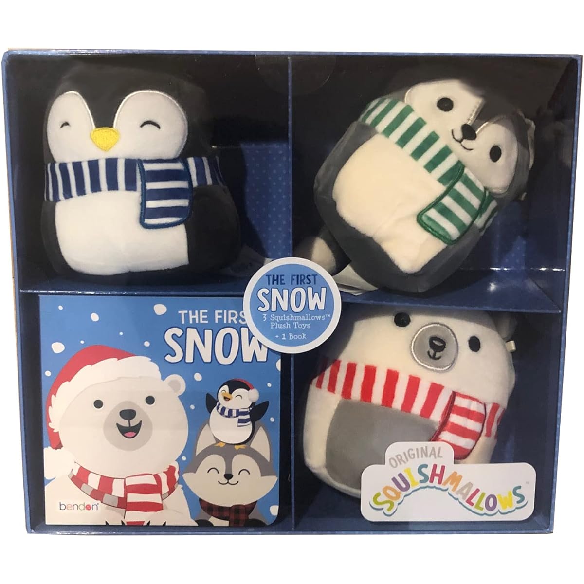 Squishmallow Official Kellytoy Collector Box Set (3 Pack Book Set (Snow, 5")