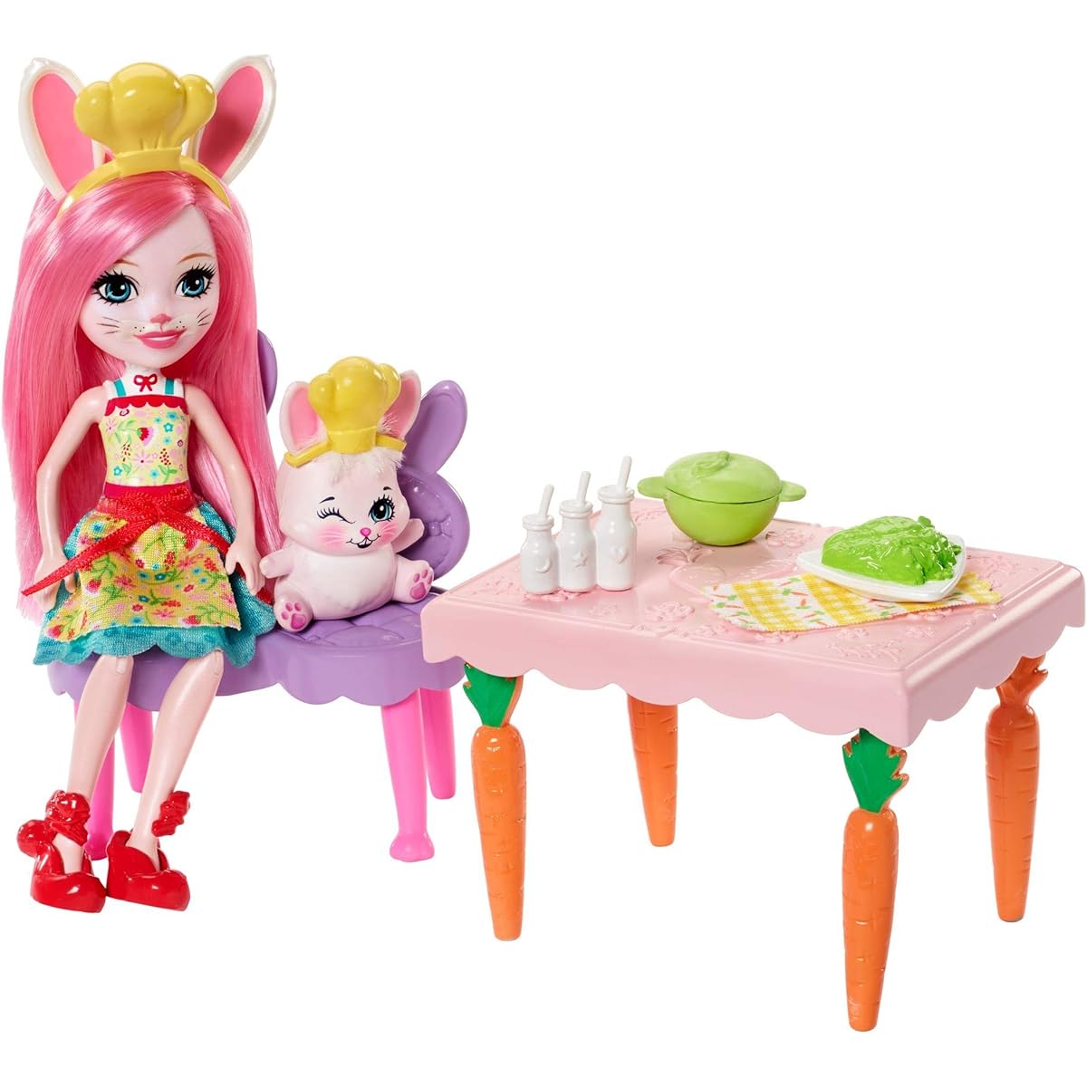 ENCHANTIMALS KITCHEN Fun Playset + Bree Bunny Doll & Twist Figure