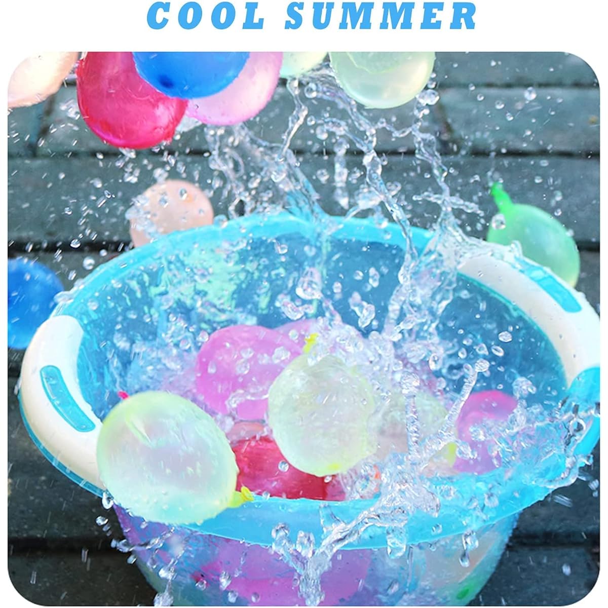 Water Balloon Refill Kit, 2000 Pack Eco-Friendly Latex Water Bomb Balloons for Summer Splashes, Fun Fight Game, Refill Kit with 2 Hose Nozzles