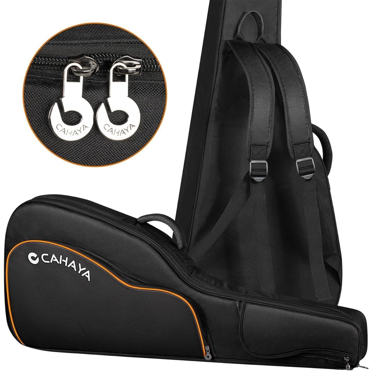 .Gig bag 4 pockets Lightweight Acoustic guitar soft case Folk guitar bag 44/43/42/41 inch Large capacity pocket. Sturdy Acoustic guitar bag Durable Overall improvement Guitar case Backpack type Shoulder strap Hand strap 12mm sponge CA