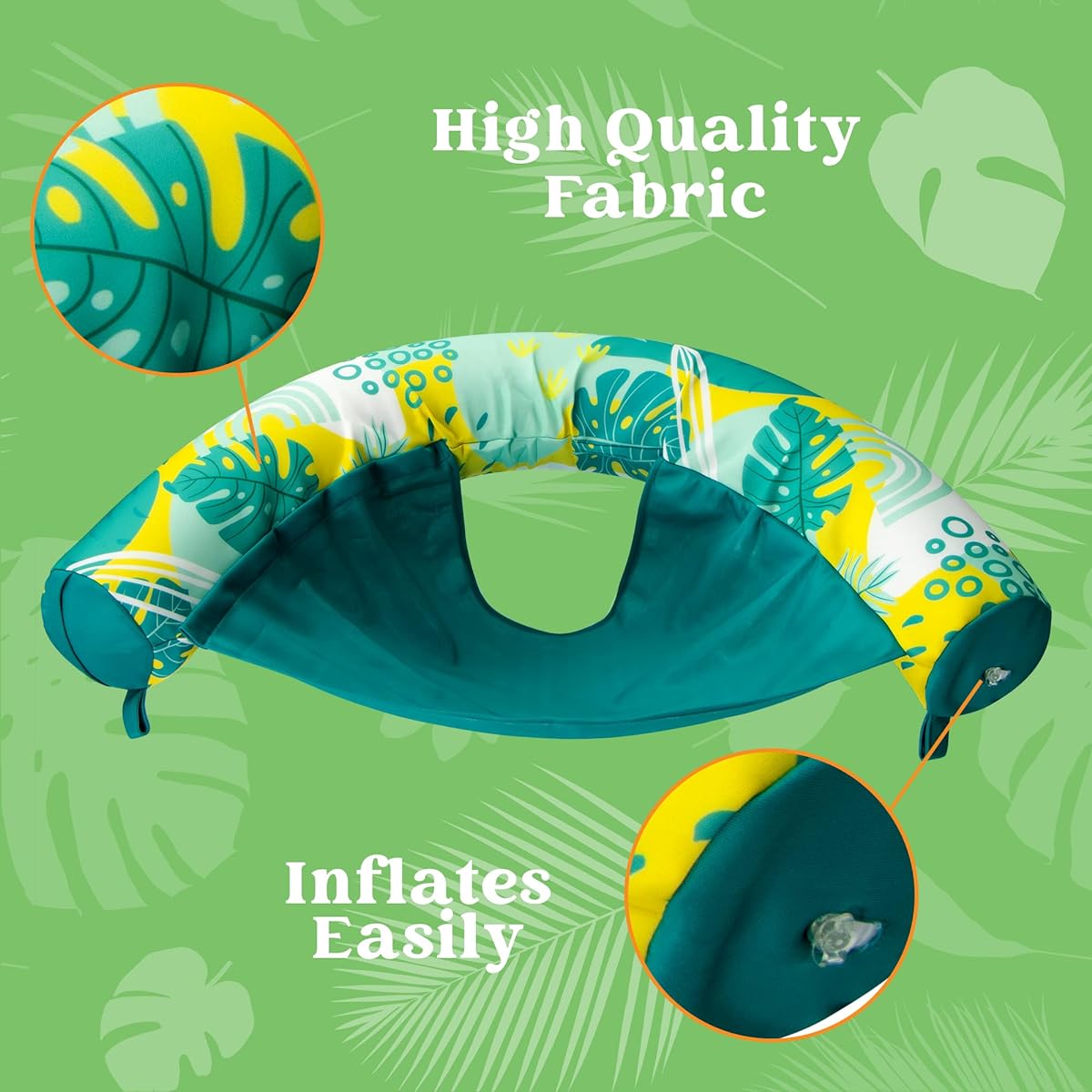 Sloosh Inflatable Pool Float Noodle Chairs Floral Design Pool Noodle Sling Floats Swimming Pool Party Floating Chair Pool Floats for Adults 3 Pack