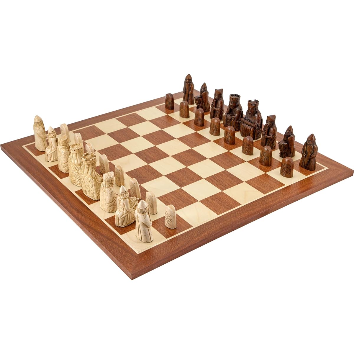 The Isle Of Lewis Large Mahogany Chess Set