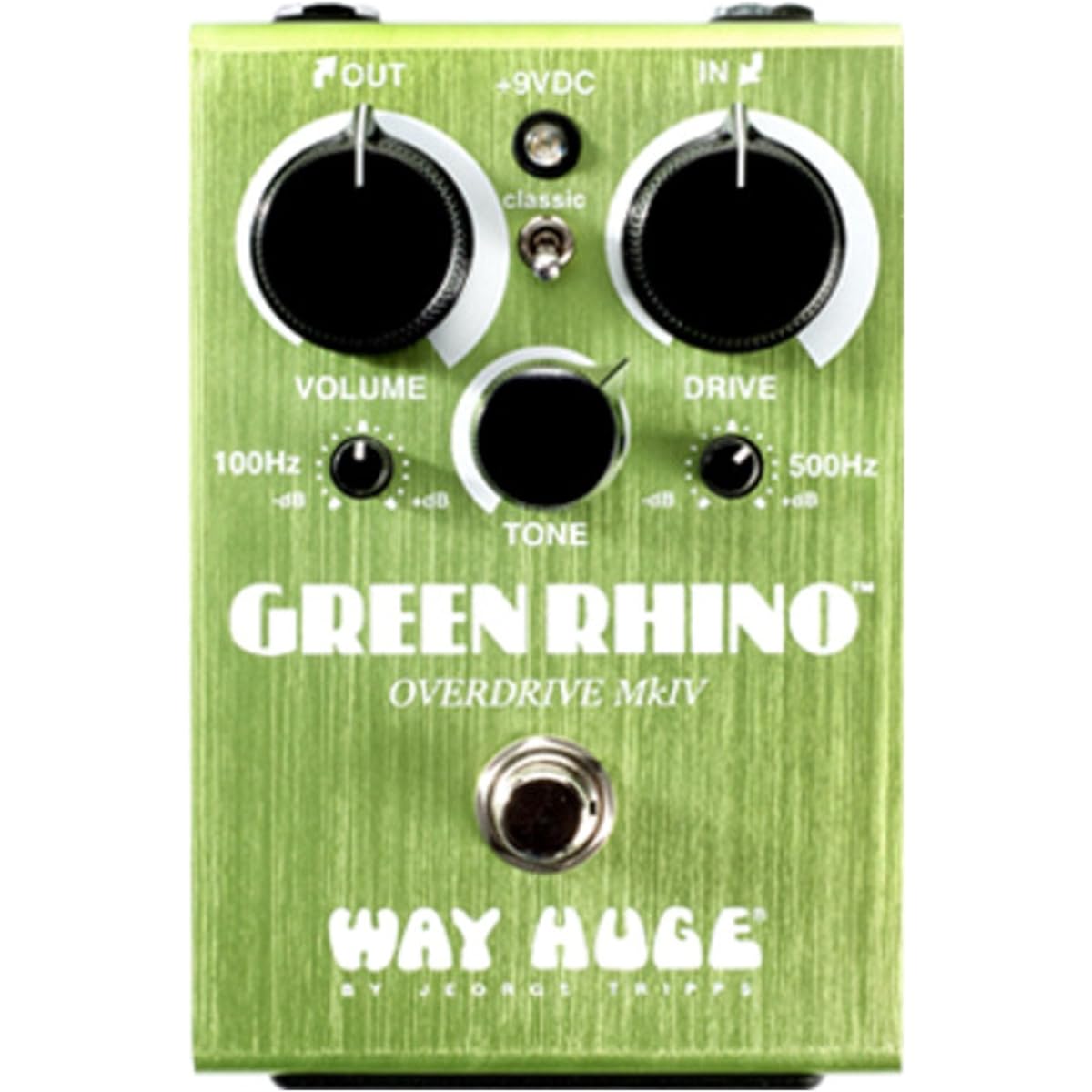 Way Huge WHE207 Green Sci Overdrive MKIV Stomp Box with 2 Patch Cables