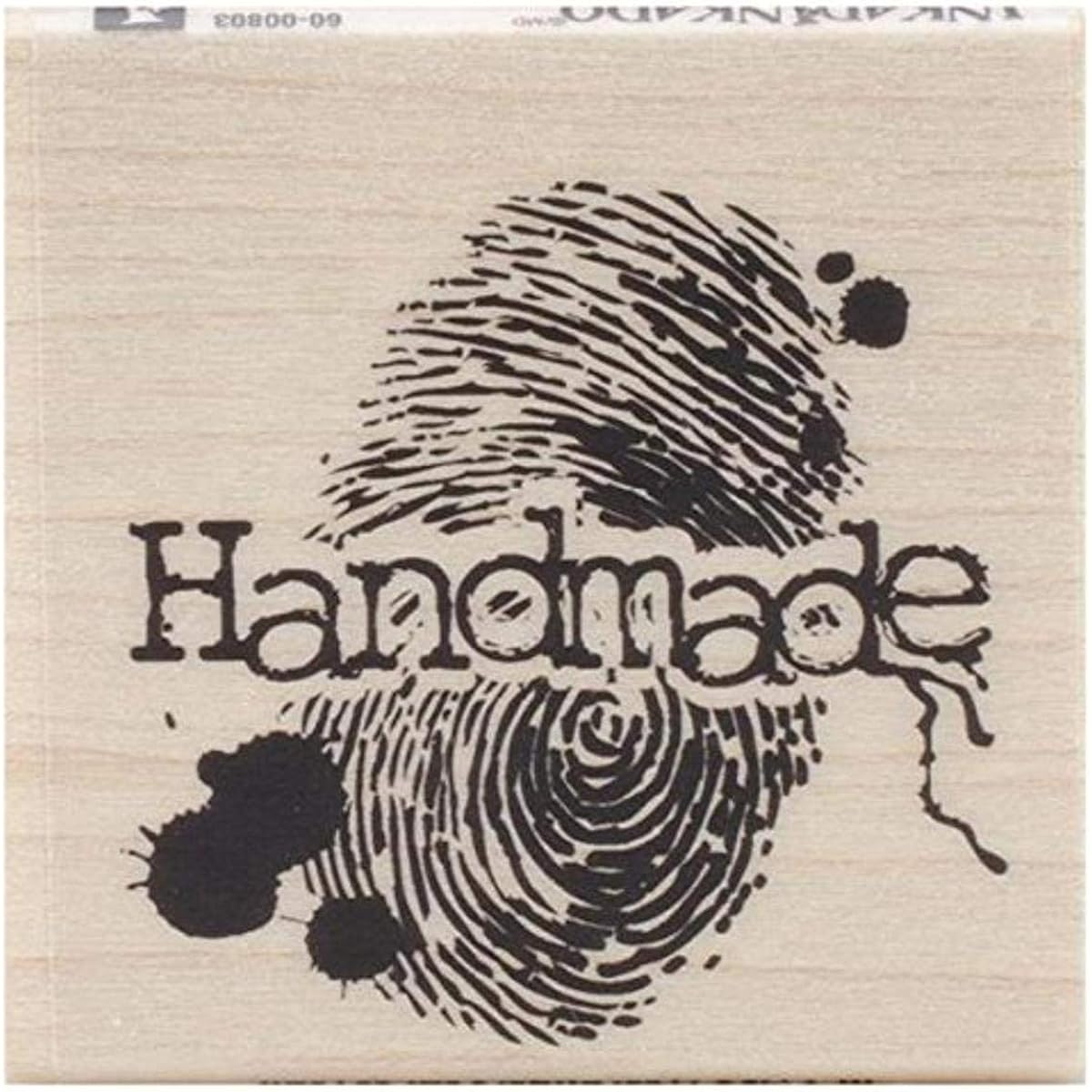 Inkadinkado Halloween Mounted Stamp Handmade Fingerprint 1.75"X1.75"