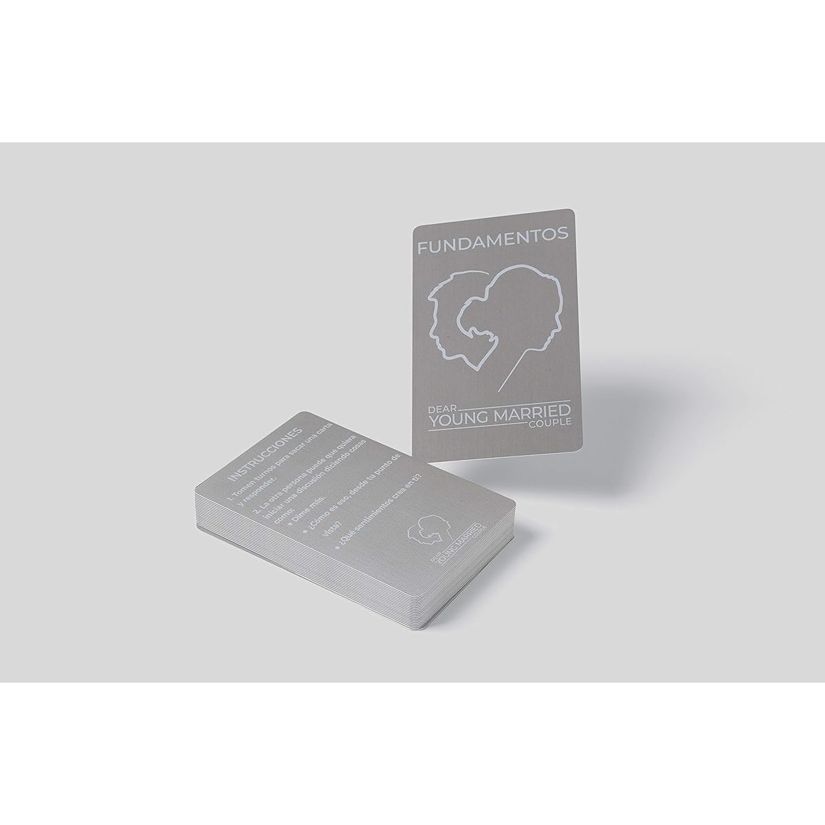 FUNDAMENTOS Card Decks - DYMC Dear Young Married Couples Foundation Card Deck for Spanish Couples - Initiators of conversation for couples - Love Letter, Anniversary Letter