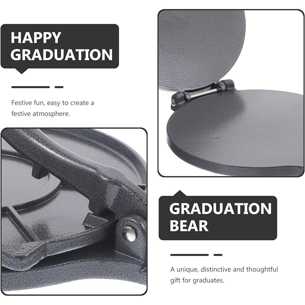 NUOLUX Tortilla Maker 20cm Tortilla Press Aluminum Foldable Easy to Use Forming Tool Cookware Kitchen Utensils Gray