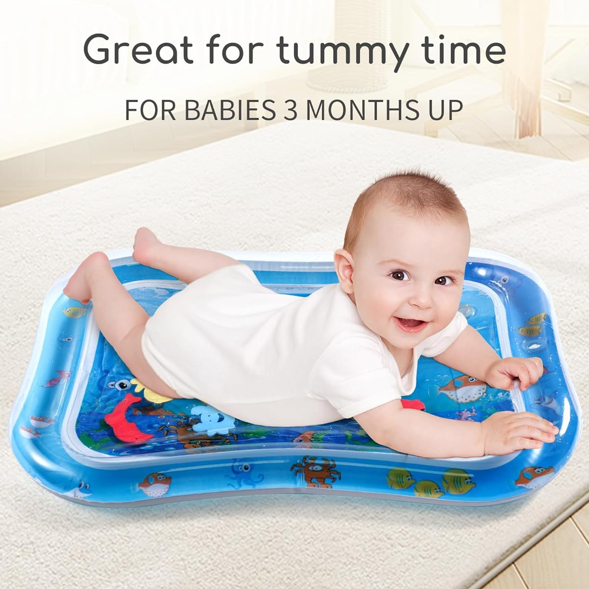 Baby Tummy Time Water Mat for Babies 3-12 Months