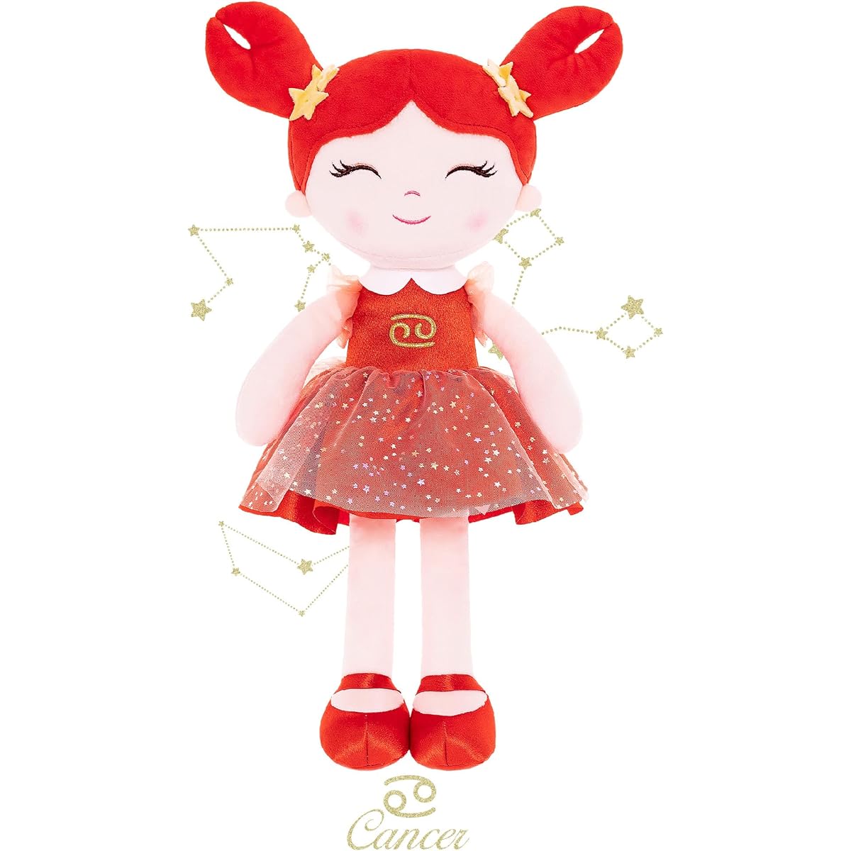 Arteeksdoll Personalized Baby Girl Gift Stuffed Animal Zodiac Sign Doll Birthday Gift 17 Inch Cancel