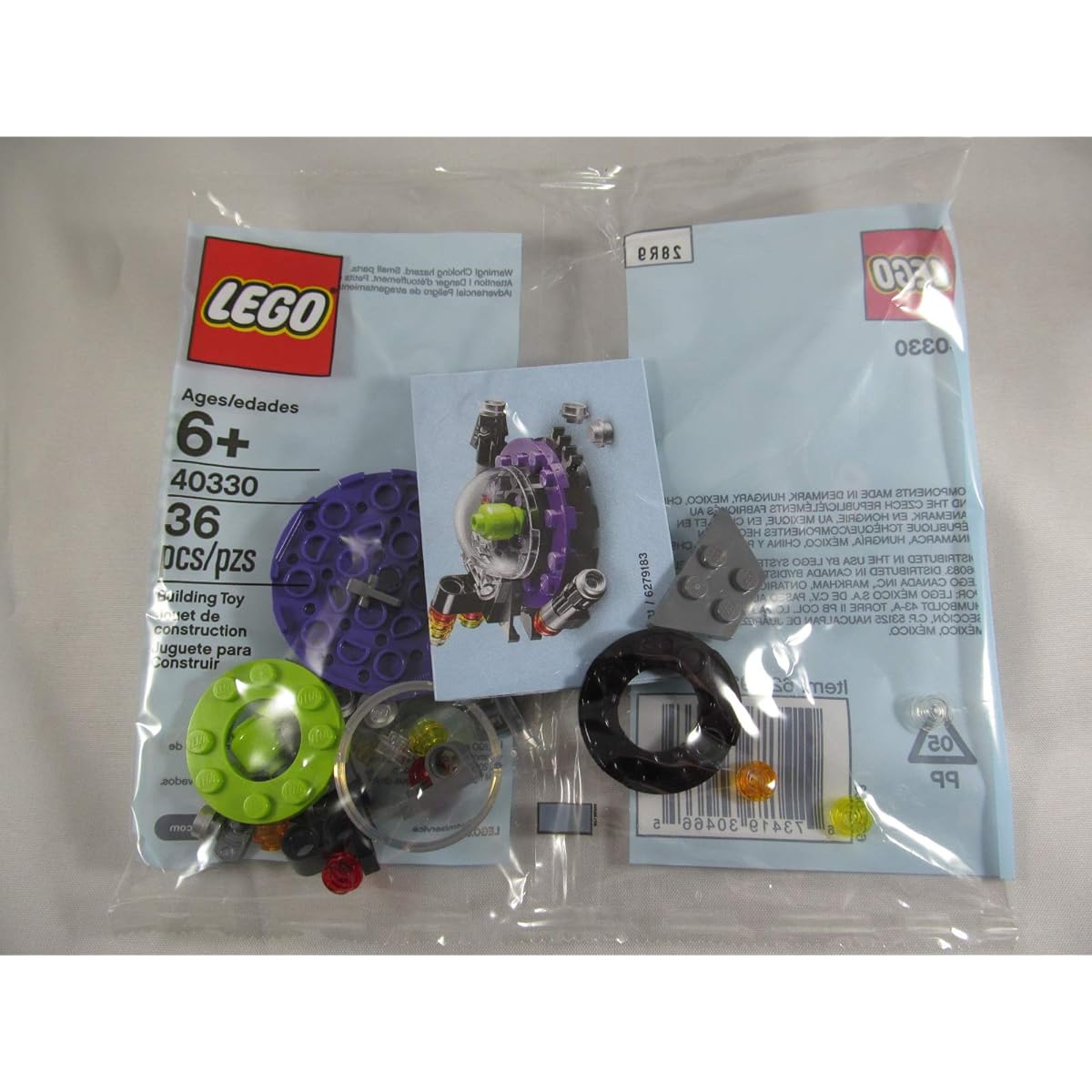 LEGO UFO Alien Spaceship Polybag Mini Build Set 40330, 36 Pieces