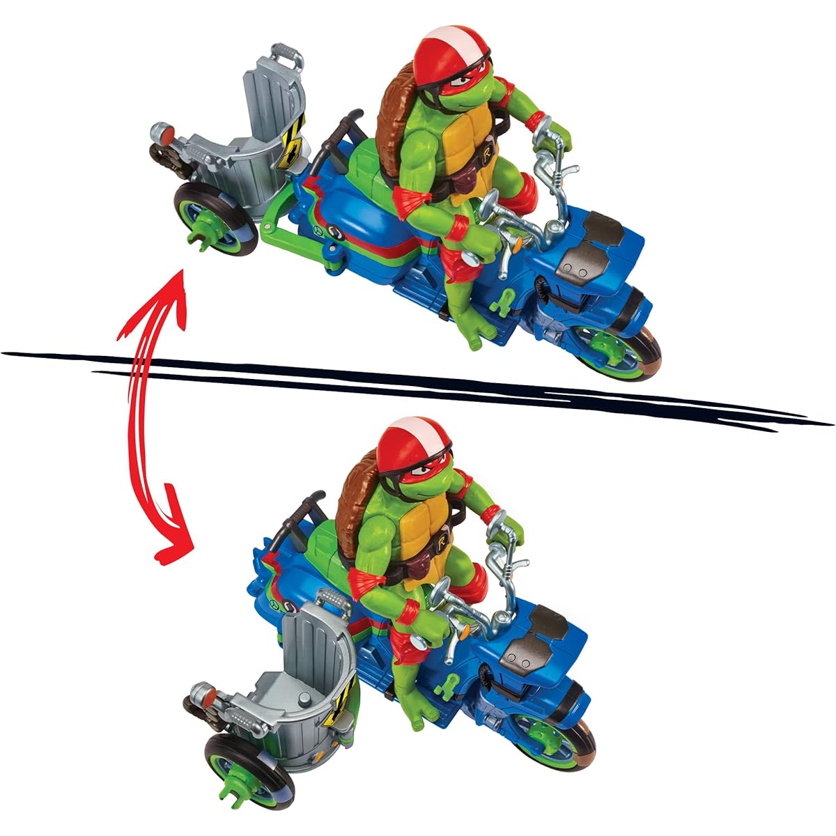 Playmates Toys Teenage Mutant Ninja Turtles Mutant Mayhem Battle Cycle Raphael Exclusive Figure