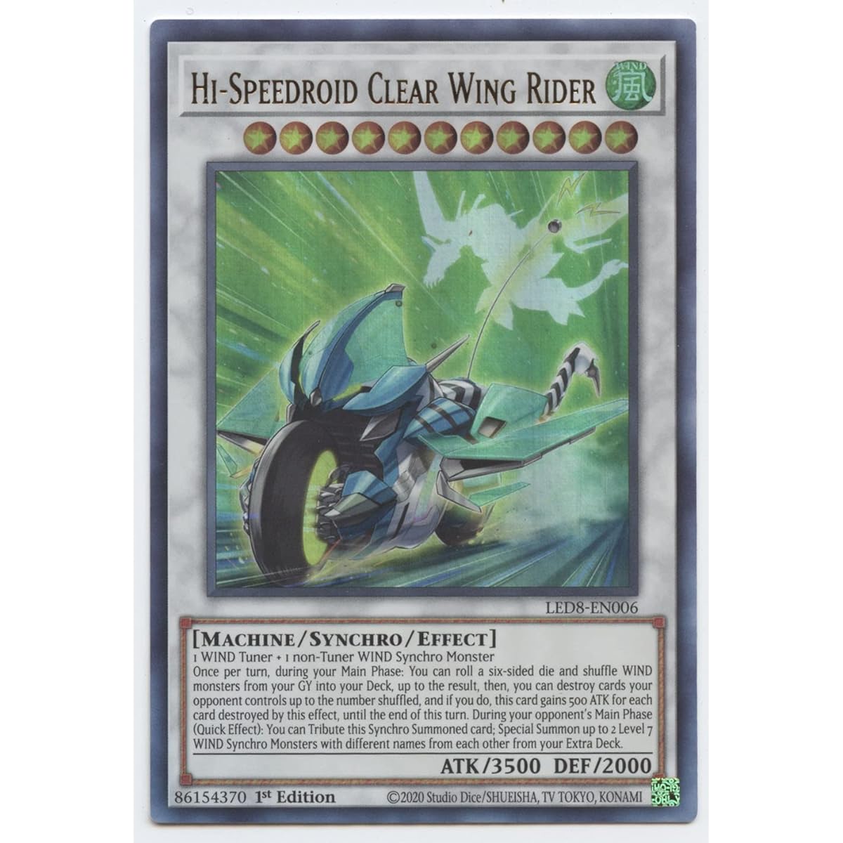 High Speed Roid Clear Wing Rider - LED8-EN006 - Ultra Rare - First Edition.