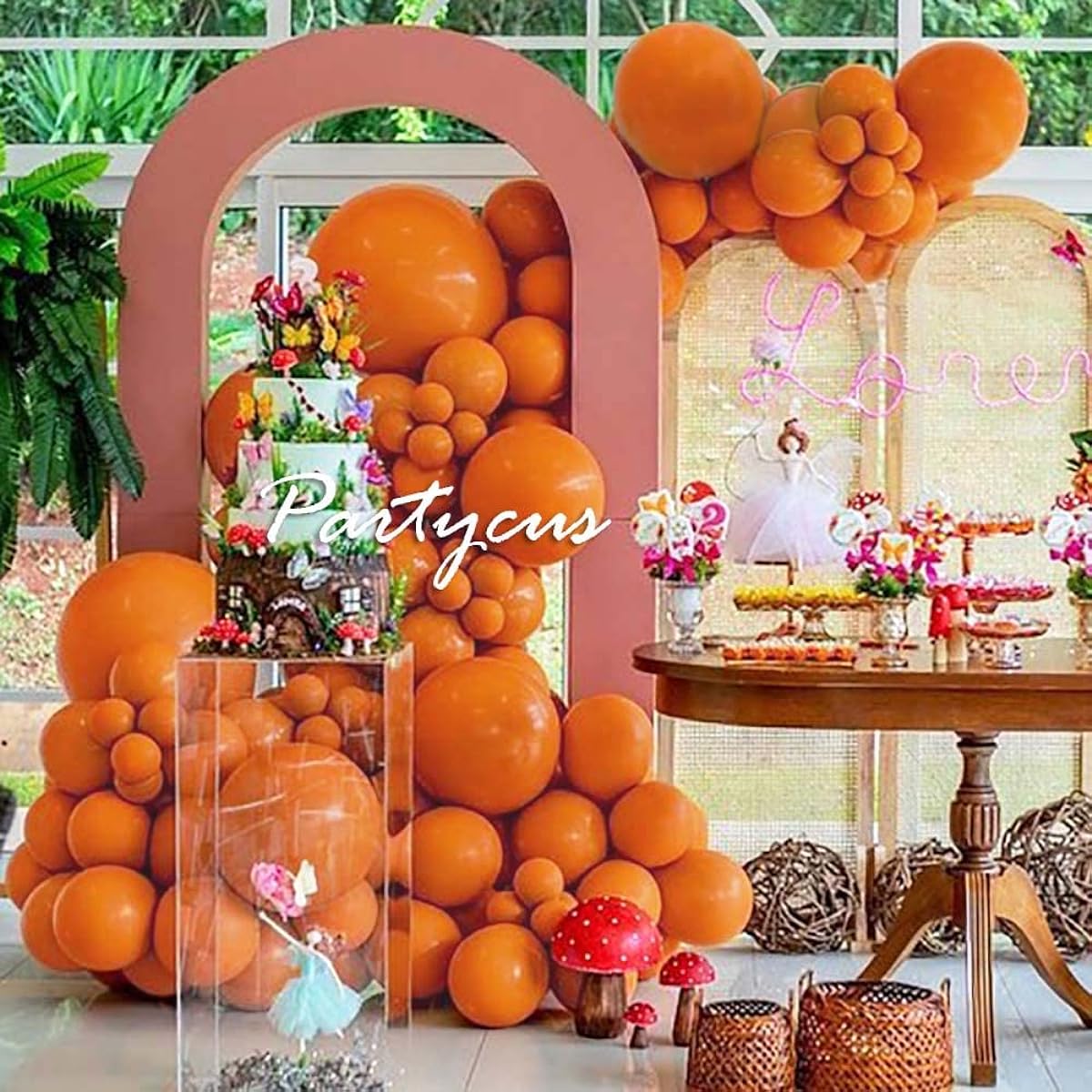 Orange Balloons Double Plush Each Size 18" 12" 5" Pastel Burnt Orange Latex Balloon Garland Arch Kit Baby Shower Birthday Halloween Thanksgiving Fall Party Decoration