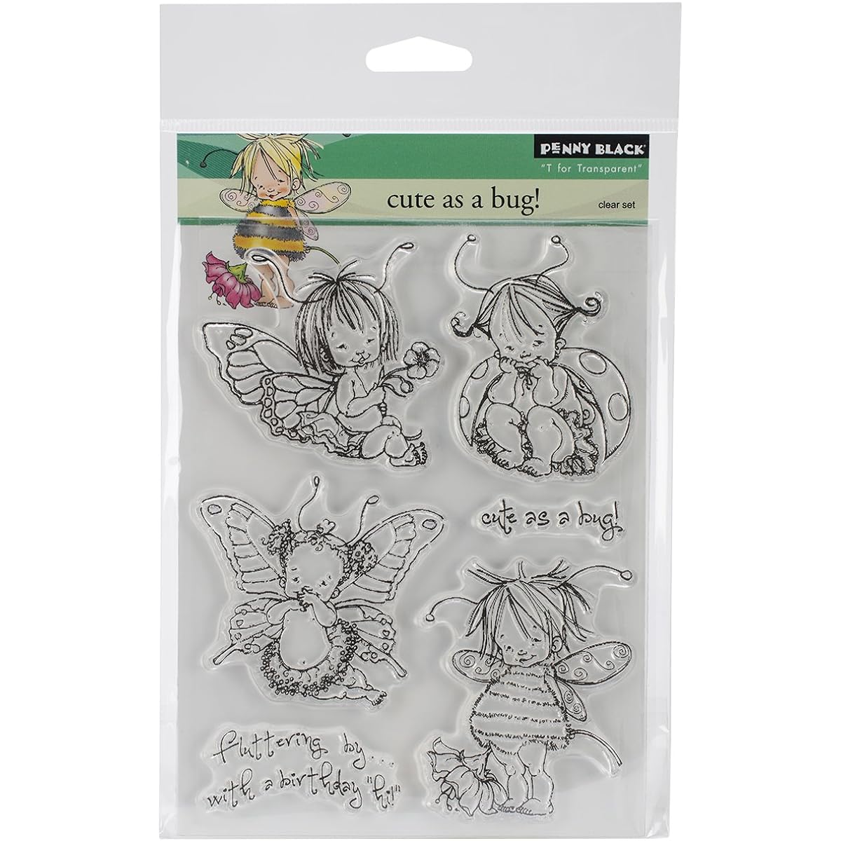 Penny Black Clear Stamps 5"X7.5" Sheet-Cute As A Bug! (Parallel Import)