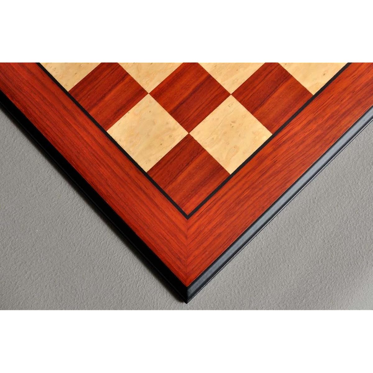 The House of Staunton Coral Ash Root & Birdseye Maple Standard Traditional Chess Board - 2.5 Inch