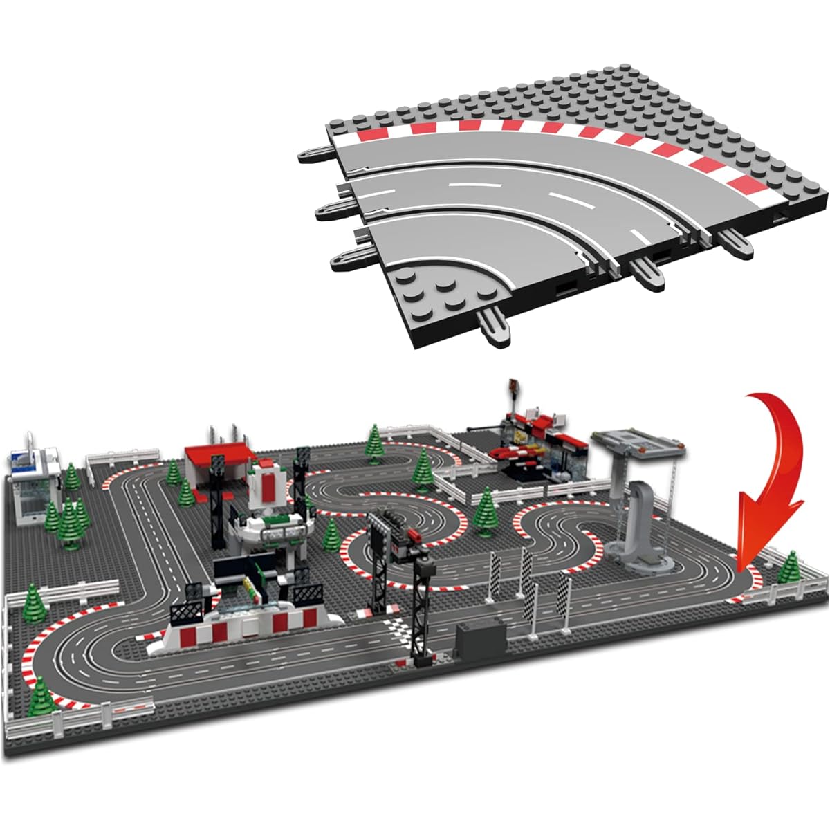 AGM MASTECH GD Series Slot Car Kit Straight Track Plate *4 GD-P04 1:87 Scale