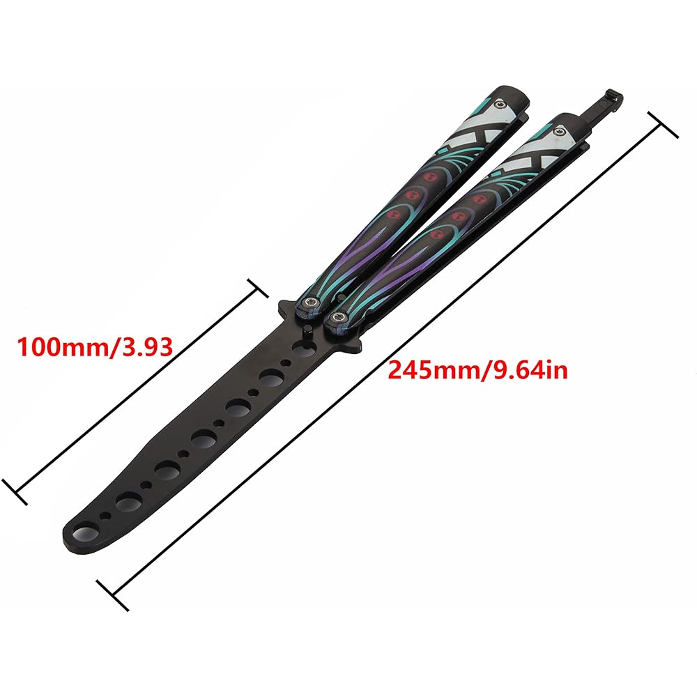 CSGO Folding Tactical Trainer Practice Butterfly Knife No Blade Black Color Never Fade