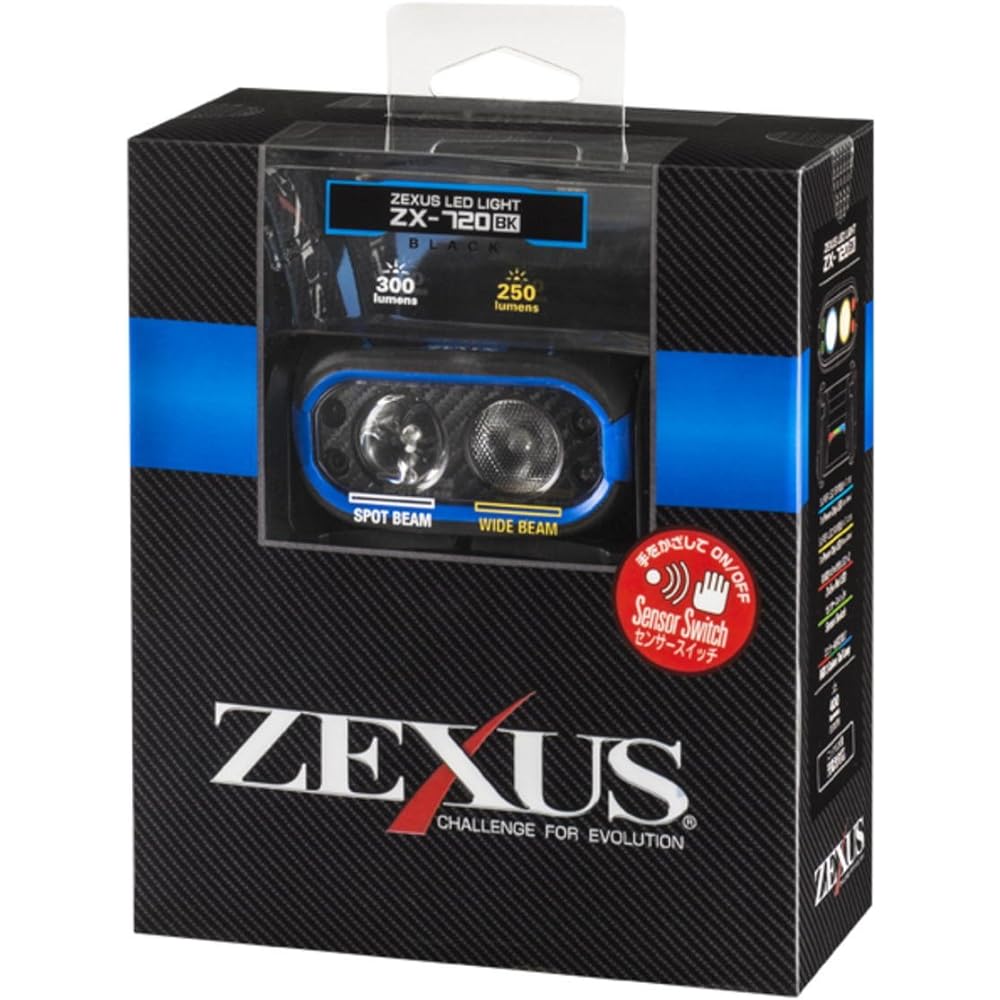 Fuji Touki Headlight Xexus LED Light ZX-720BK Motion Sensor Model