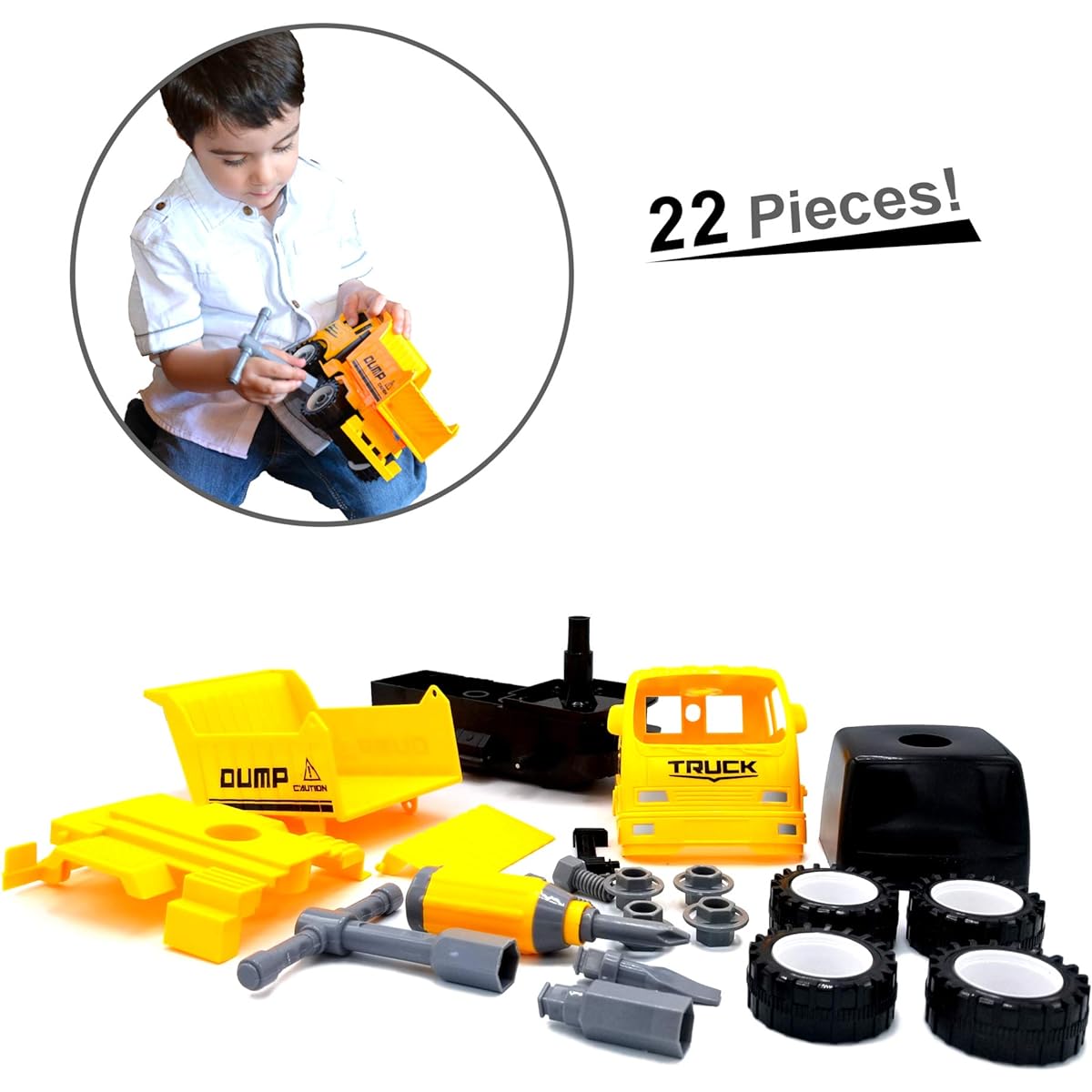 Construct A Truck - Dump. Take it apart & put it back together + Friction powered(like 2-toys-in-1!) Awesome award