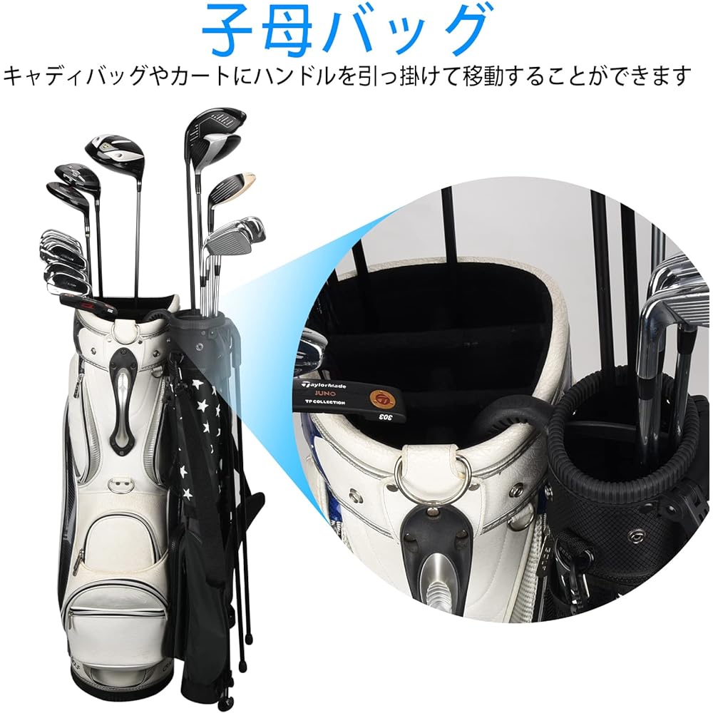 CRAFTSMAN Golf Caddy Bag, Self-Standing Club Case, Practice Bag, Lightweight, Small, Popular, Includes Pocket, Insulated Bag, Shoulder Belt, Water Repellent, Food Case Included, Stable, All 9 Colors